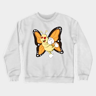 Butterfly with Heart Crewneck Sweatshirt